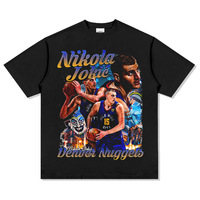 New Nikola Jokic Black / White T-Shirt Crew Neck Cotton T-shirt Men and Women Basketball Fan Short-sleeved Top Ins Y2k Hot Sell
