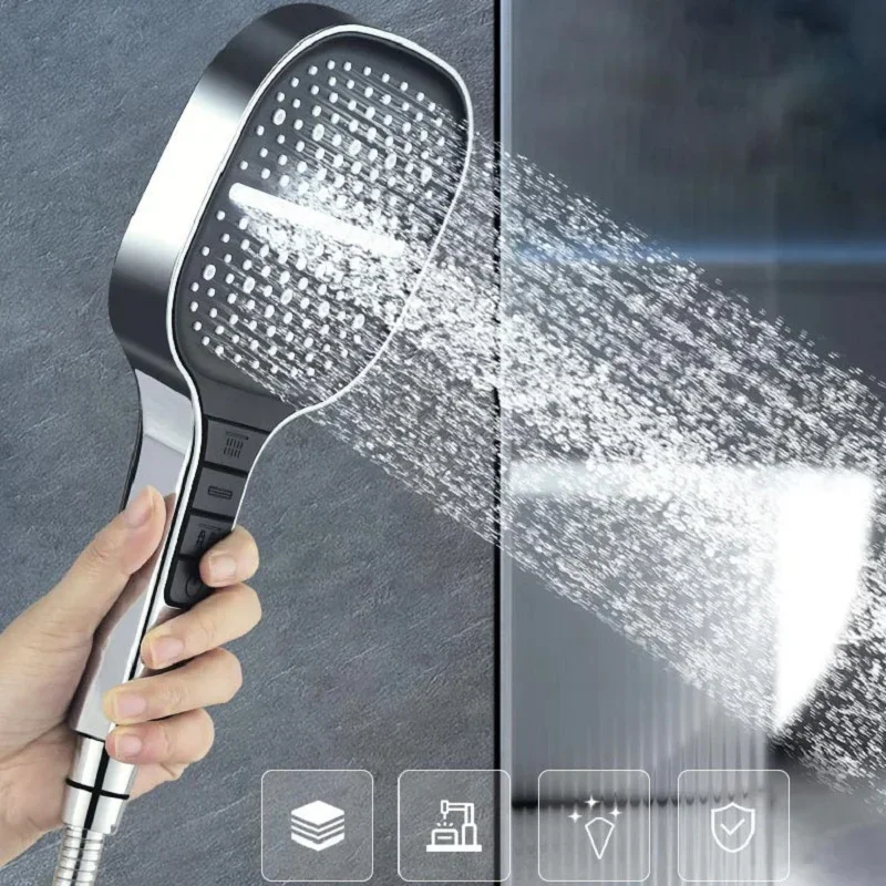 Xiaomi 13CM Large Panel 3 Modes Shower Head High Pressure Water Massage Shower With Head Filter Element Bathroom Accessories New