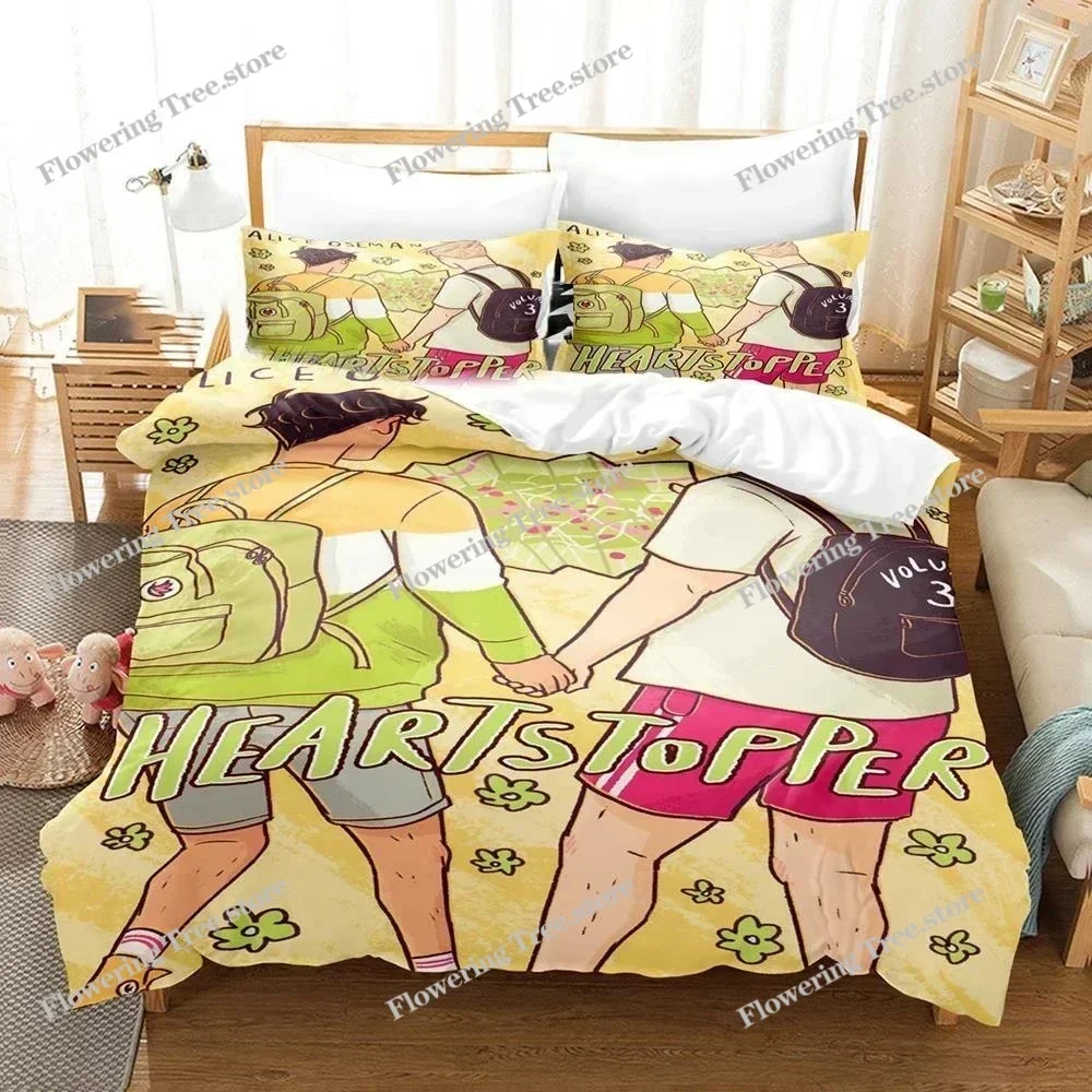 

3D Printed Heartstopper Bedding Set Duvet Cover Bedroom Comforter Covers Single Twin King Size Quilt Cover Home Textile029