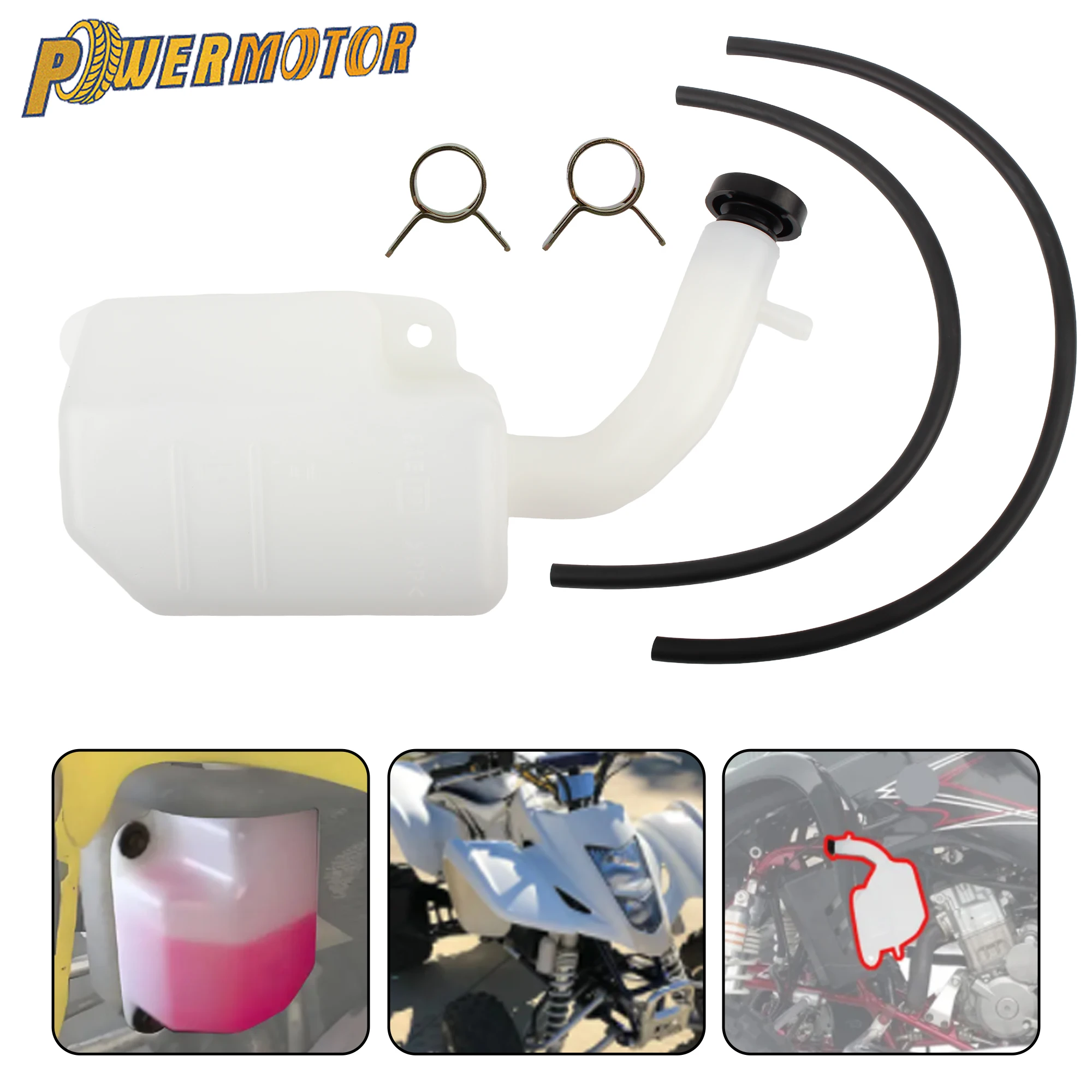 

For Suzuki LTZ 400 Radiator Tank Coolant Reservoir Tank PP Plastic Water Tank 2003 2004 2005 ATV Quad Motorcycle Accessories