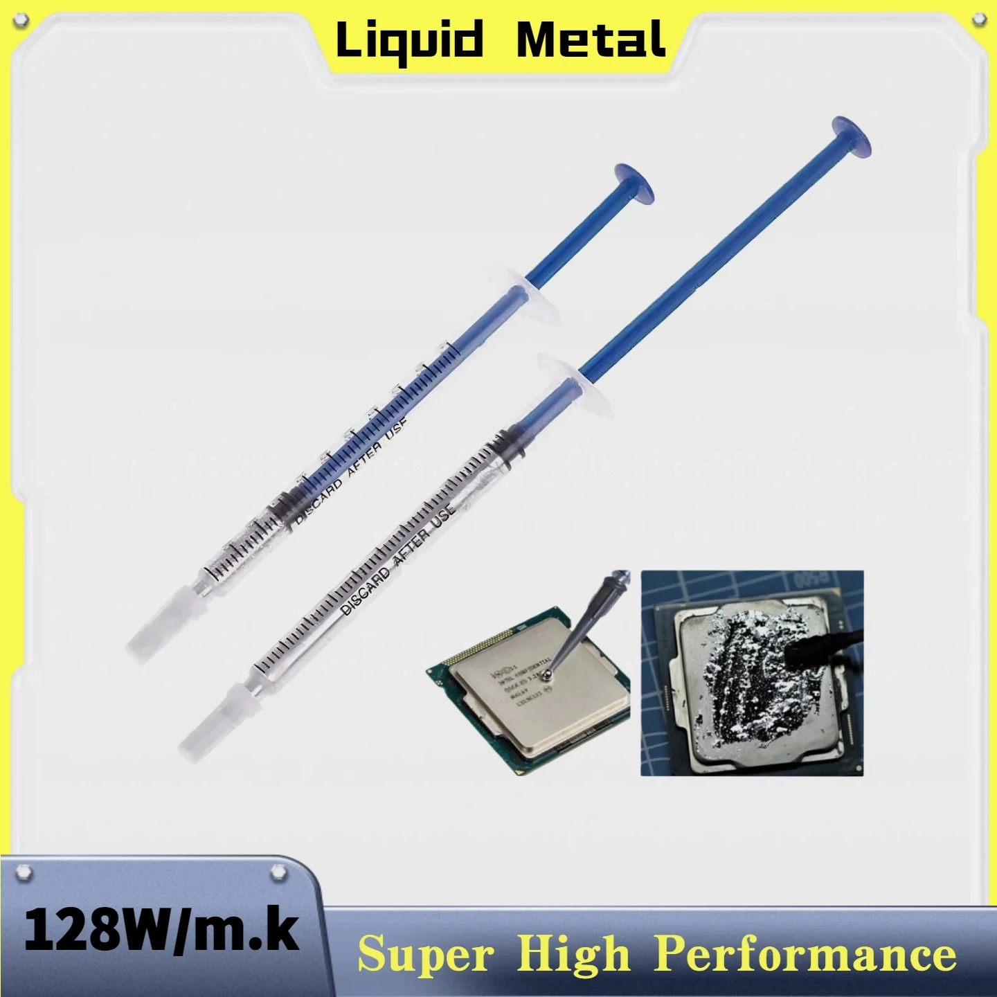 High Performance 128w/mk Liquid Metal Thermal Grease Heat Conduction Paste for CPU GPU Graphics Card CPU Laptop Heat Dissipation