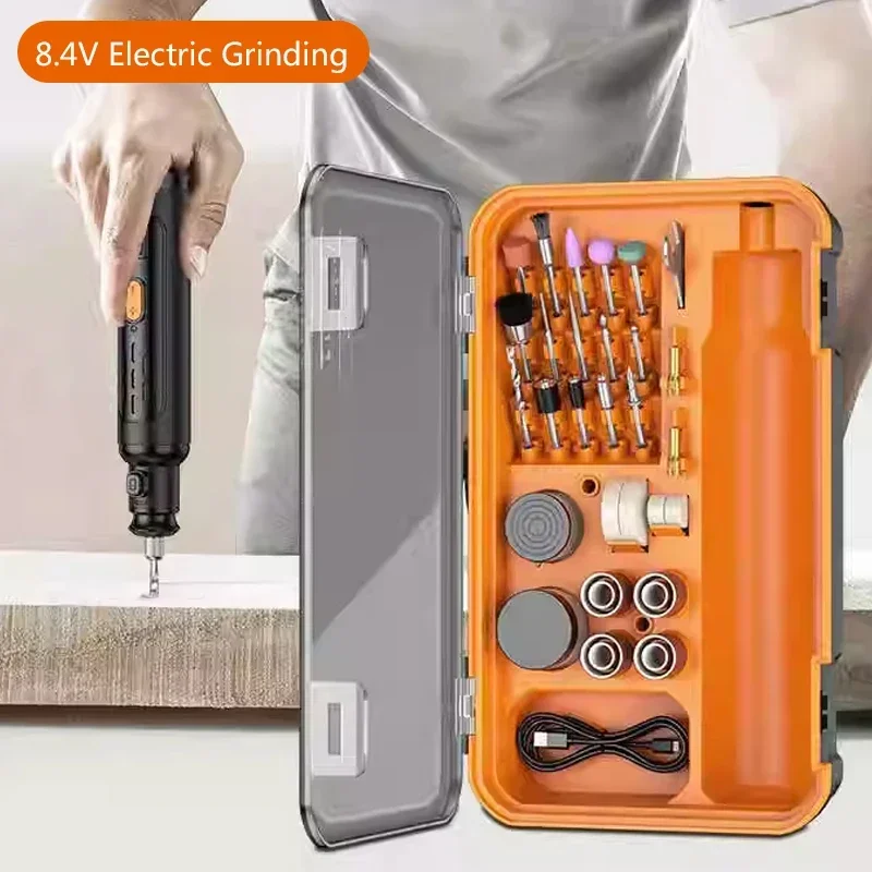 4.2V/8.4V Electric Grinding Machine Set Dremel Mini Electric Drill Grinding and Engraving Pen Accessories DIY Electric Tools