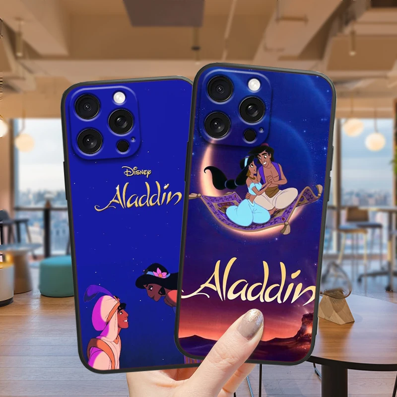 Aladdin Anime Magi For iPhone 15 14 13 12 11 XS XR X 8 7 SE Pro Max Plus Mini Black Cover Phone Case