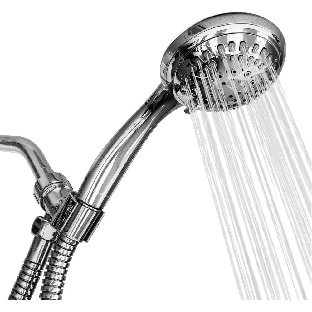 

Luxury Spa Series, 6 Spray Settings Hand Held Shower Head, Extra Long Stainless Steel Hose, MAXX-imize Your Shower