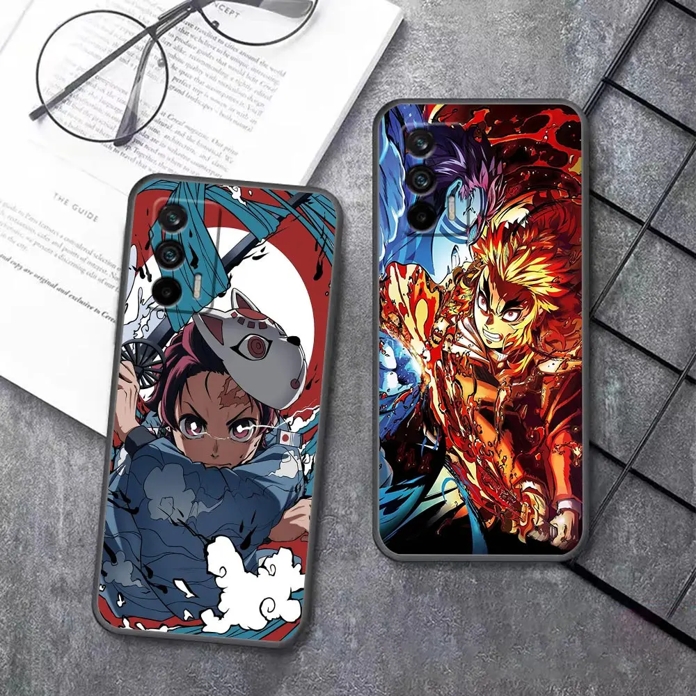 TanjiRo Nezuko Demon Slayer Funda Case For Realme GT 2 Pro Master Neo2 NARZO 50 50I 50A C35 C33 C31 C30 C30S C21 C15 V25 Case