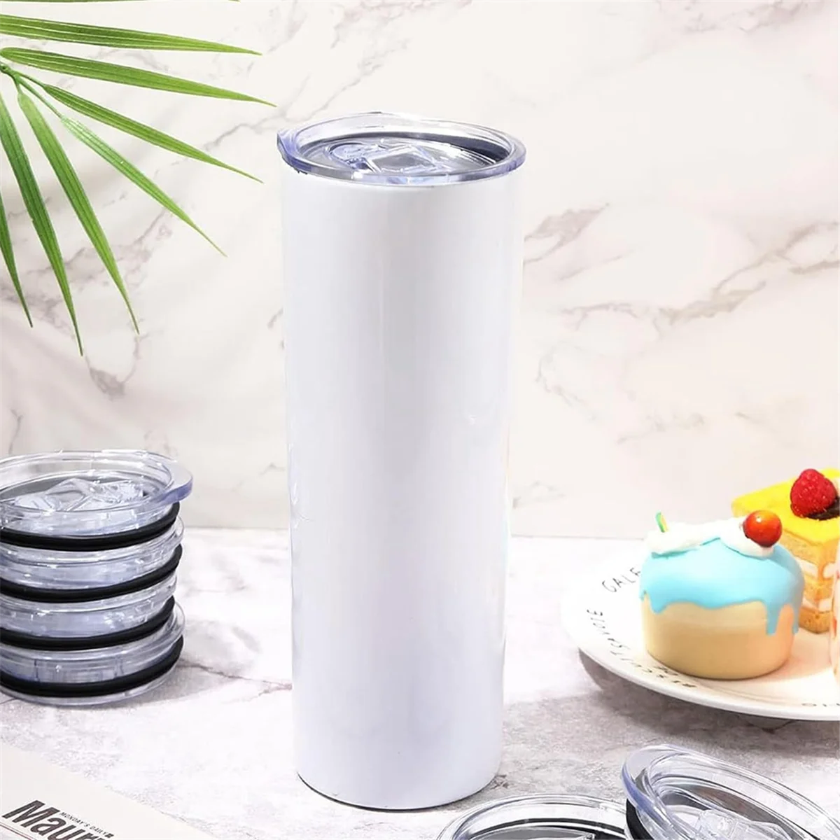20 Oz Skinny Replacement Lids Tumbler Replacement Lids Plastic Splash Resistant Lids Covers Spill Proof Skinny