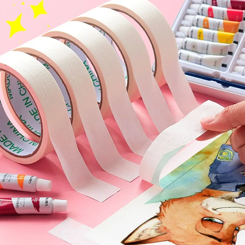 1PC Masked Paper, Adhesive Tape, Art Watercolor Painting, No Adhesive Residue, No Trace, Edge Pasting, Spray Painting, Masking