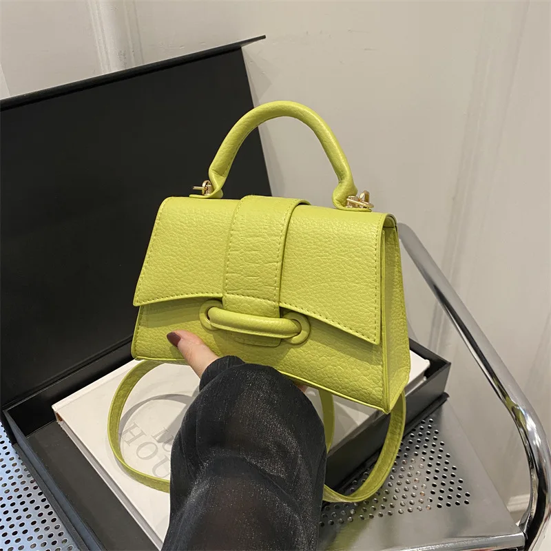 

Solid Stachels Handbag Women Stone Print Flap Pu Leather Crossbody Bag Female Cute Mini Casual Handle Pack Designer Shoulder Bag