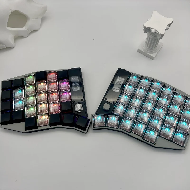 

Низкопрофильная беспроводная разделенная клавиатура Sofle, двухрежимная RGB-клавиатура с горячей заменой Kailh Low Axis Choc V1 Choc V2, игровая механическая клавиатура