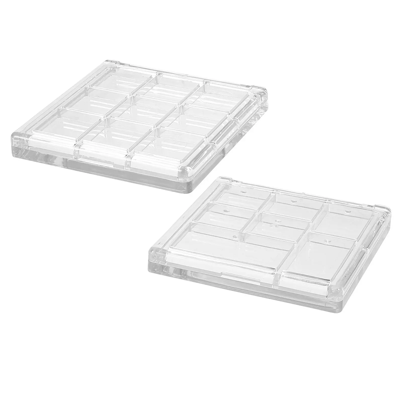 

4Pcs Empty Eyeshadow Case Simple Design Makeup Storage Box for Eyeshadow Blush Highlight Foundation Lipstick Pans