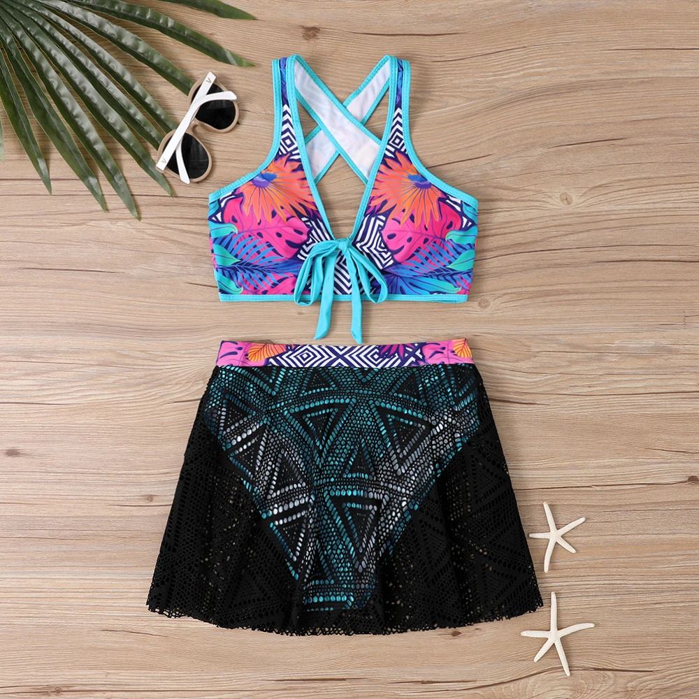 2023 Summer Swim Suit Vintage Bathing Suit High Waist Swimsuit Bikini Women New Design Printing Swimwear Two Piece Set Beachwear