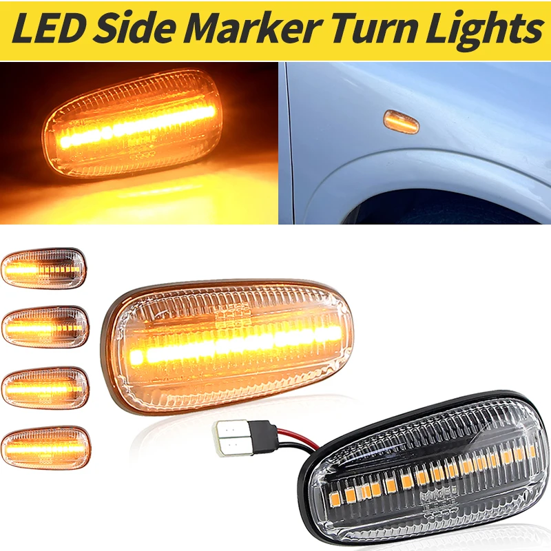 2X LED indicador secuencial marcador lateral lámpara repetidora de señal para Cadillac STS XLR XLR-V para Chevrolet Corvette C6 accesorio de coche