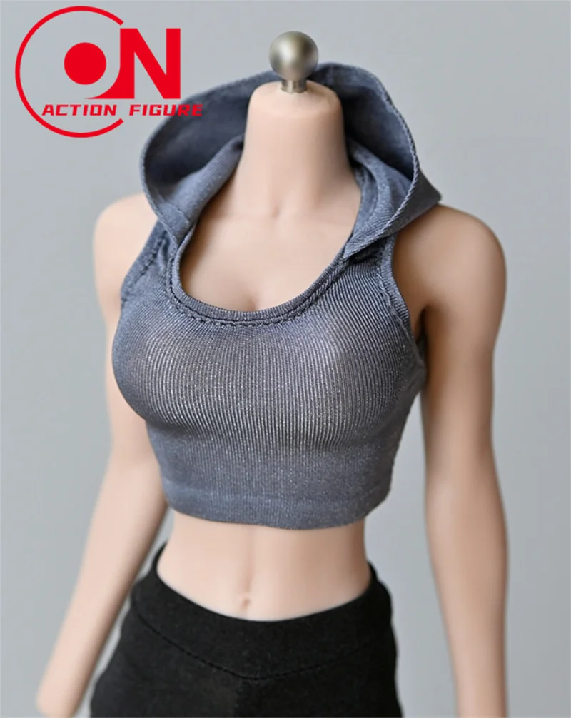 1/6 Bilancia Femminile Con Cappuccio Senza Maniche Maglia Top Soldato Vestiti Modello Misura 12 ''TBL Action Figure Bambole