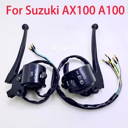 Alloy Motorcycle Handlebar Switch With Brake Lever Motorbike Turn Signal Light Button For Suzuki Haojue Jincheng AX100 A100