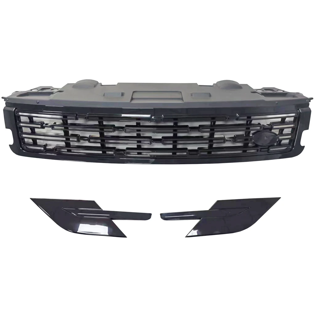 For 2023 2024 2025 Range Rover Sport Grille upgraded obsidian version grille and fender air vent trim glossy black ABS material