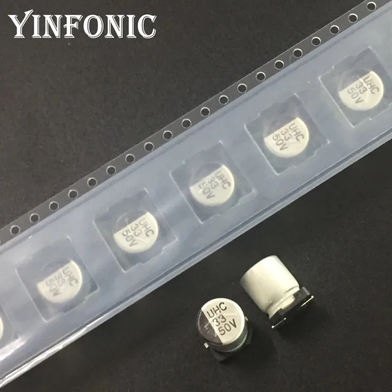 5 Stück/50 Stück Rubycon SEV-Serie 8 x 10 mm 50 V 33 uF Chip-Typ SMD-Aluminium-Elektrolytkondensator
