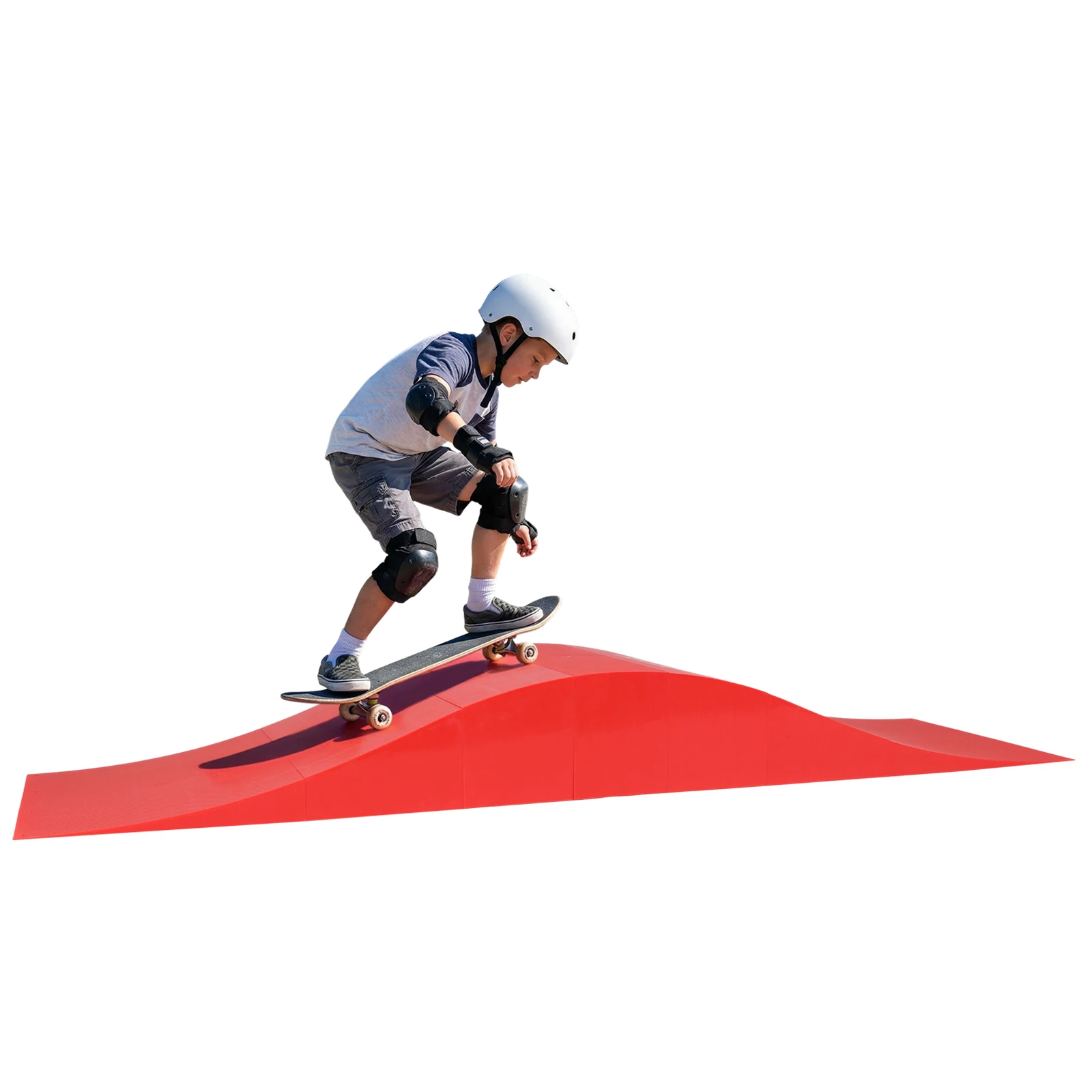 

Multiuse Sports Ramp 70inch Length with Load Capacity of 330lbs Backyard Wave Ramp Track for BMX Roller Skating Teens