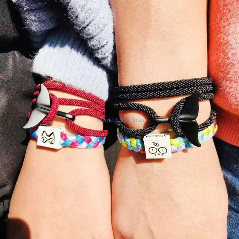

C1FE Summer Whale Bracelet Bracelet Beach Surfing Paracord Bristand Gift For for