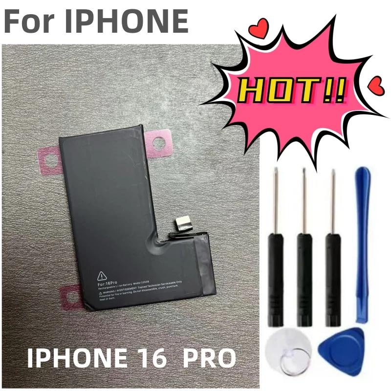 Batería de reemplazo para iPhone 16, 16 Pro, 16 Pro Max, 16 Plus, 100% salud, con herramientas 5