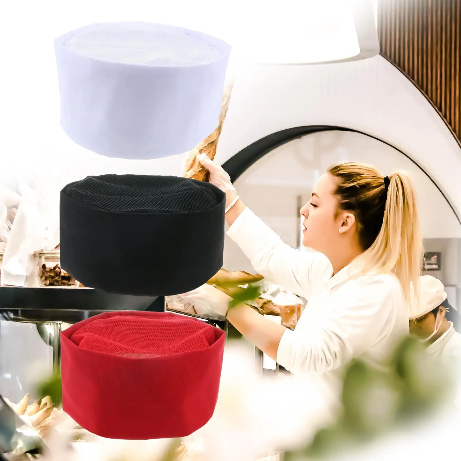 Chapéu protetor ajustável do serviço do alimento, gorro japonês do cozinheiro chefe com parte superior da malha