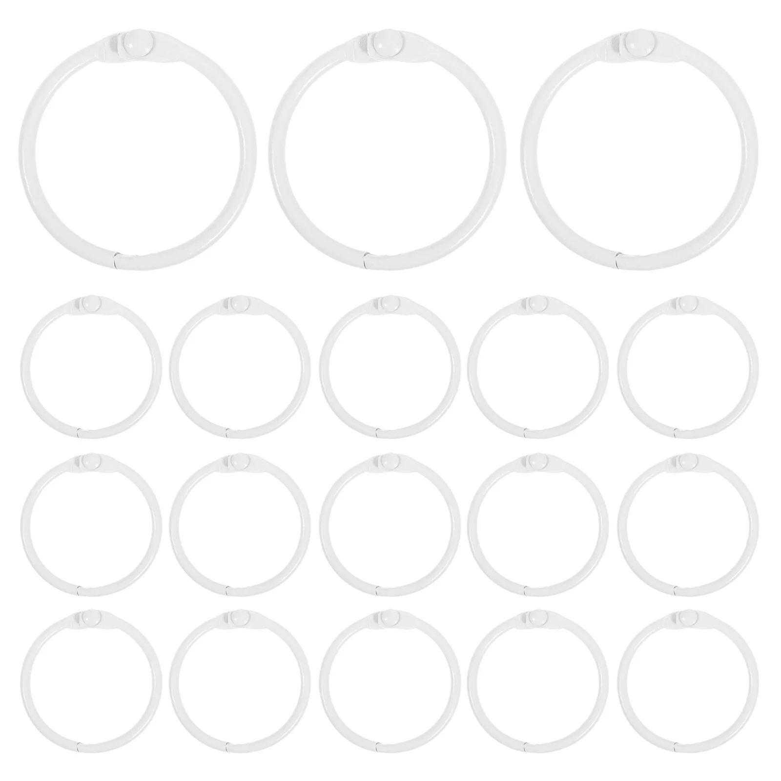 

60Pcs Book Binder Rings Loose Leaf Metal Rings Flash Card Binding Clips Scrapbook Album Key Chain Index Card Office School