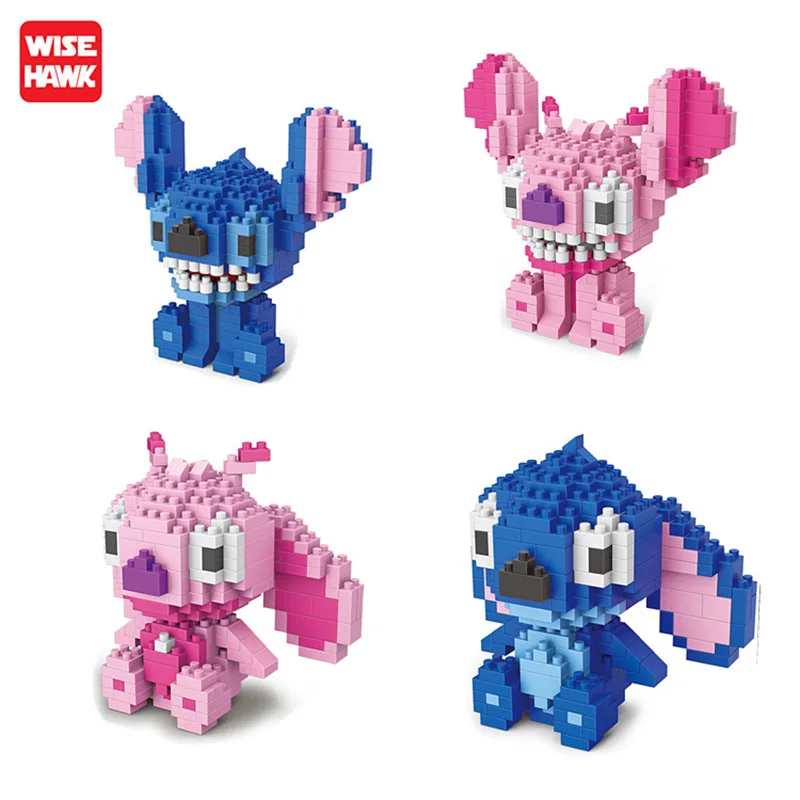 Disney Stitch Building Blocks Anime Kawaii Cartoon mini Action Children\'s Figures Blocks Bricks Assemble DIY Toys Gift for Kids