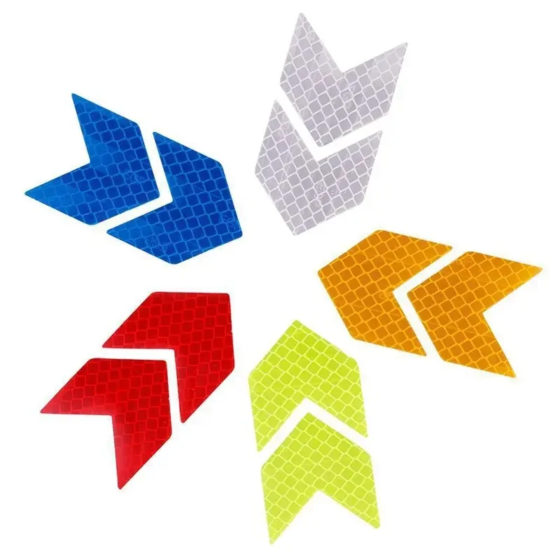 10pc/set Car Reflective Arrow Sticker Safety Warning Sticker for Car Bumper Trunk Reflector