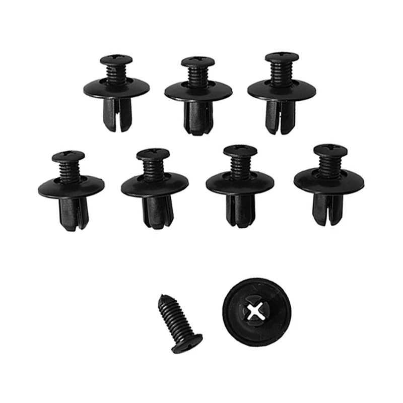 

8mm Car Bumper Fastener Clip Fairing Fender Clip Plastic Fastener Rivet Screw Retainer Clips Car Interior Decoration Accessories