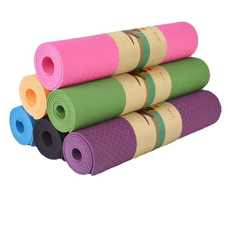 Multi-Style Yoga Mat Men And Women Thickened And Widened Shock-Absorbing Non-Slip Tpe Fitness Sports Dance Mat