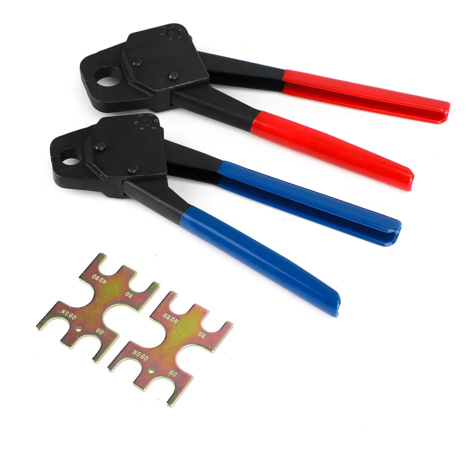 

Areyourshop 2 Pex Crimper 1/2" And 3/4" Plumbing Crimping Gonogo Set Angle Gauge Tools Combo