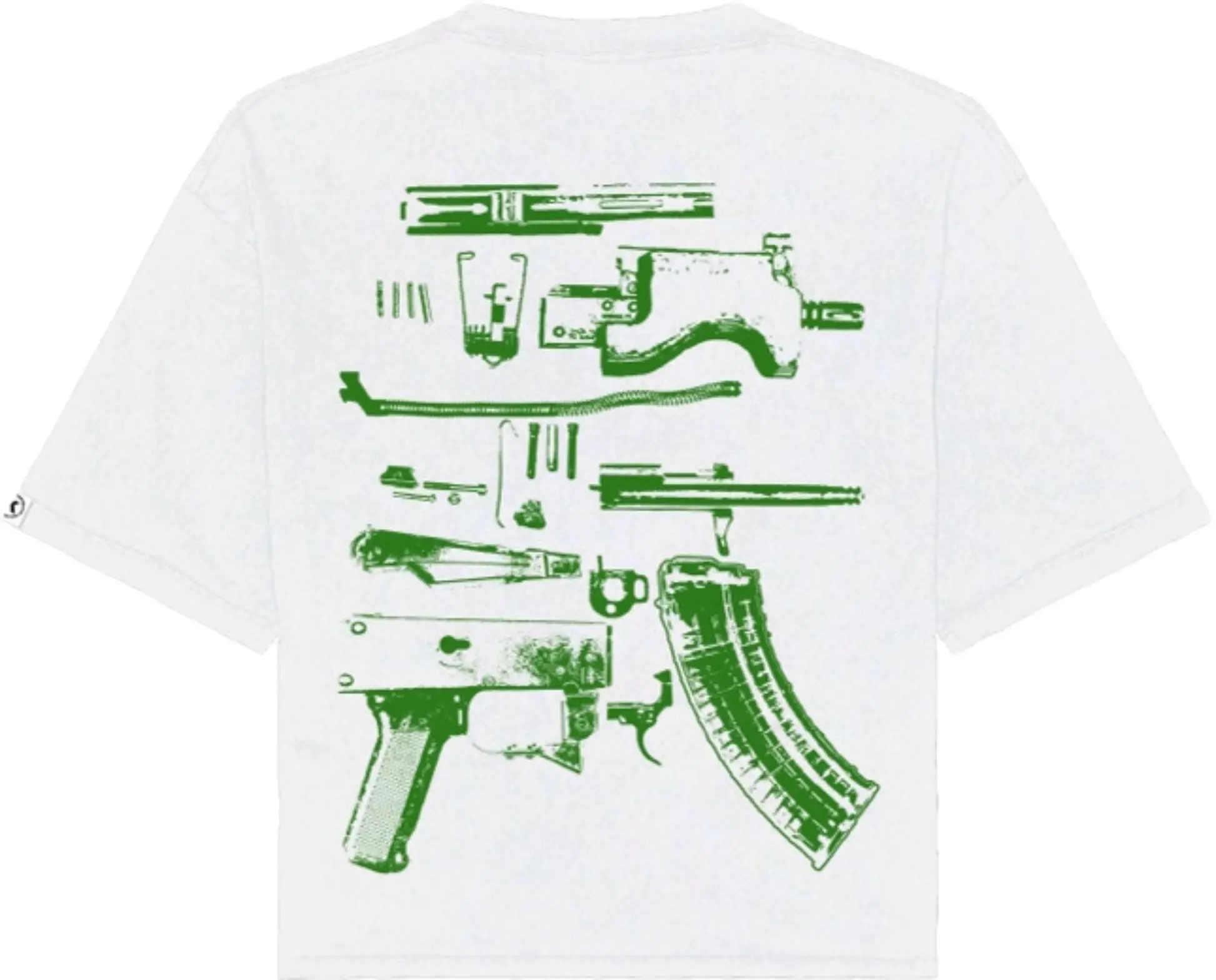 Vintage letter gun print graphic t shirts harajuku oversized t shirt gothic pro choice streetwear y2k tops goth men clothing
