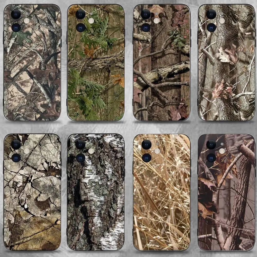 

Forest Camouflage Pattern Phone Case For iPhone 16,15,14,13,12,11 Plus,Pro Max,XS,X,XR,SE,Mini,8,7,Soft Silicone Black Cover