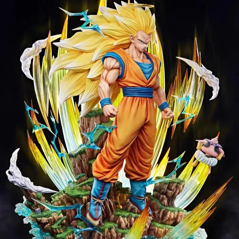 

Anime Dragon Ball Figures GK Super Saiyan SSJ3 Son Goku and Majin Buu Action Figure Scene Statue PVC Collection Model Toys Gift