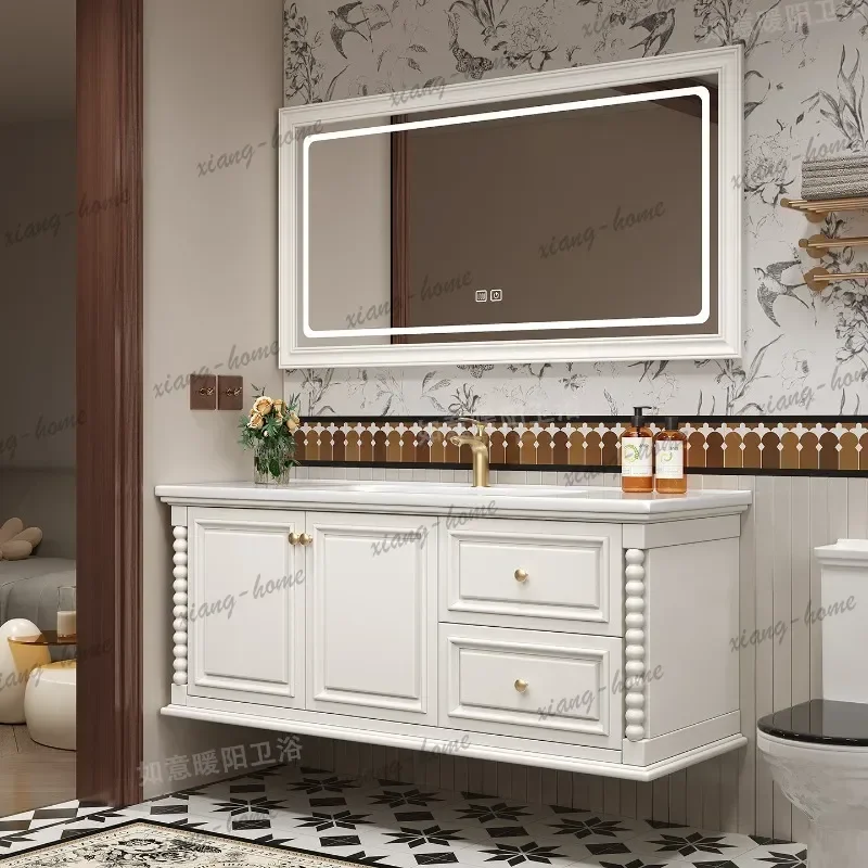 Wooden Small Bathroom Cabinet Wall Mirror Makeup Over Decorations Skincare Cupboard Accessories Drawers