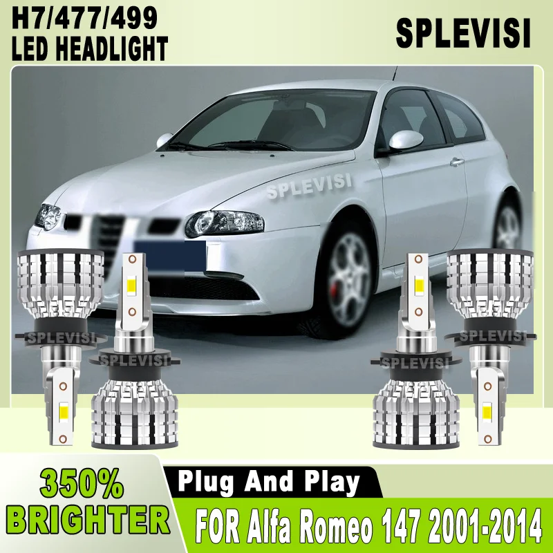 

60000Hrs Lifespan 3-year warranty service H7/499 led headlight For Alfa Romeo 147 2001 2002 2003 2004 2005 2006 2007 2008-2014