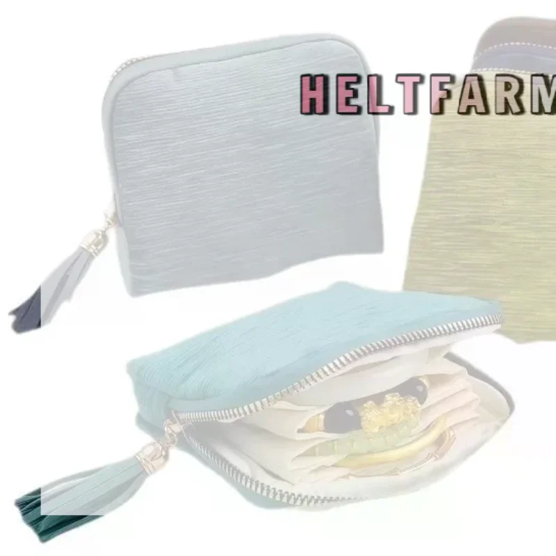 Velvet Jewelry Storage Bag 6 Large Capacity Layers Tassel Zipper For Travel Daily Use Hold Earrings Rings Bracelets Portable