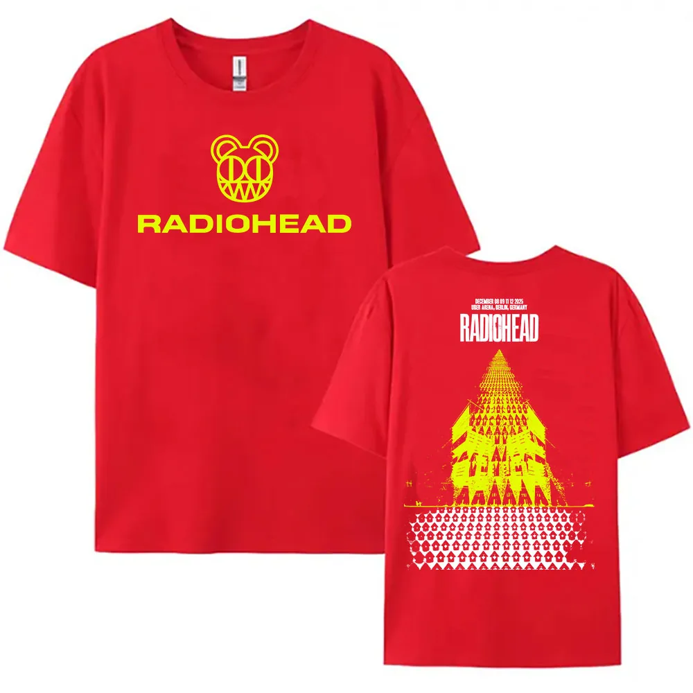 Radiohead Tour 2025 December Tshirts Hop Hop Unisex Streetwear Men Women Casual Loose T-shirt Fashion Cotton Female Clothing Tee
