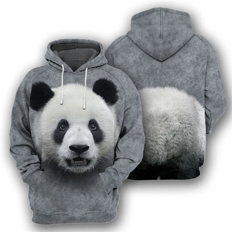 

Animal 3D Printed Panda Bear Hoodie For Men Fashion Long Sleeve Pullover Sweatshirts Streetwear Hooded Coat Male Kids Clothes