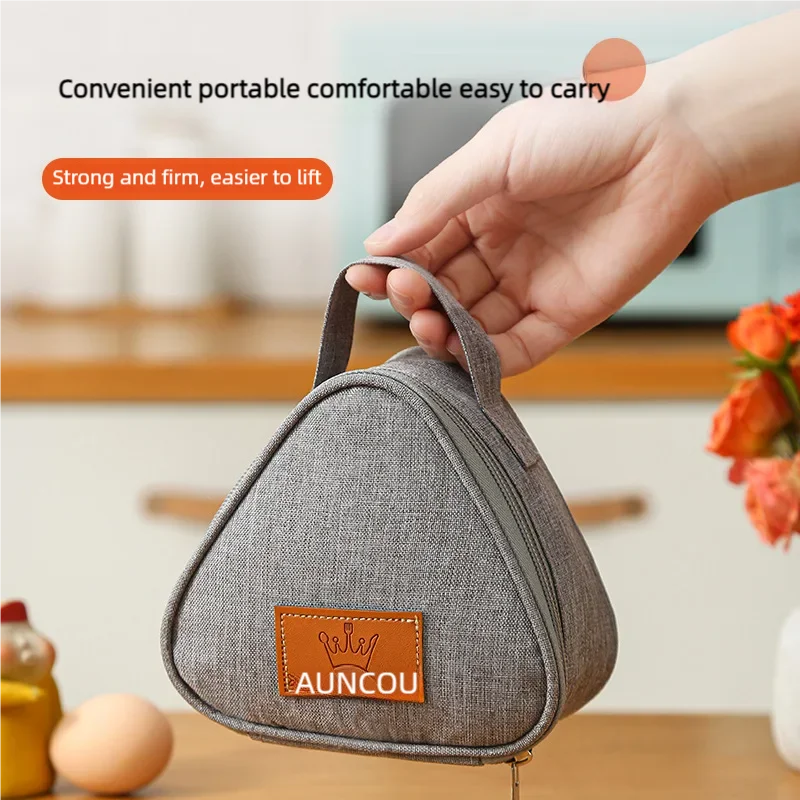 Mini Triangular Insulation Bag Aluminum Foil Thermal Cooler Lunch Tote Student Rice Ball Bag Lunch Box Bento Lunch Carry Bags image 2
