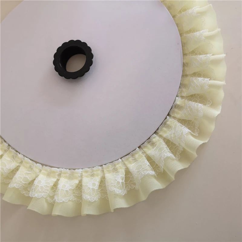 10 Meter/Lot Faltenbündchen-Spitze DIY Spitzenzubehör für Kleidung und Röcke RS24565 – Detail 17