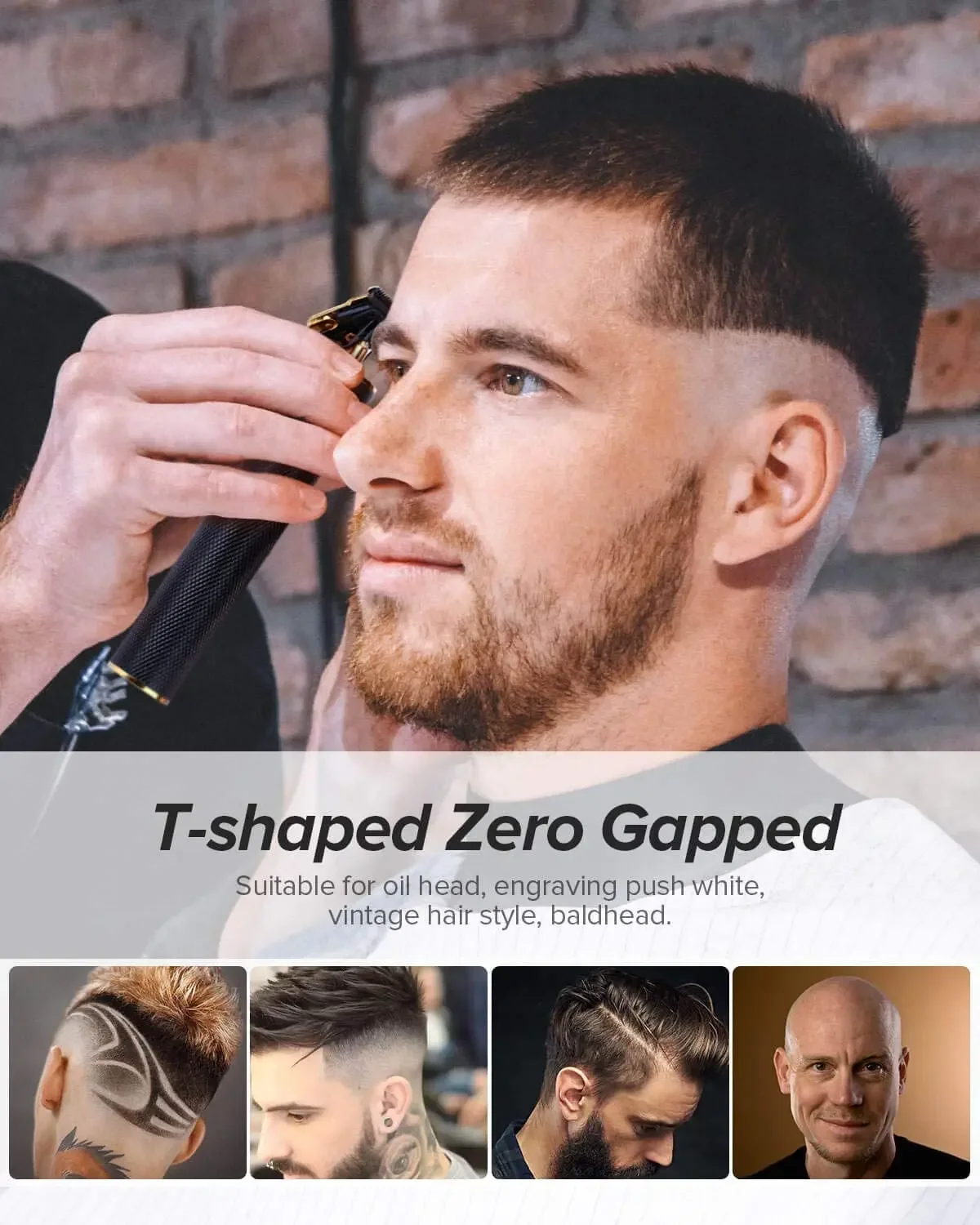 Kemei 1971 Wiederaufladbarer Friseur-Haarschneider für Männer, elektrische professionelle Bart-Haarschneidemaschine mit Kabel/schnurloser Haarschneidemaschine – Detail 6