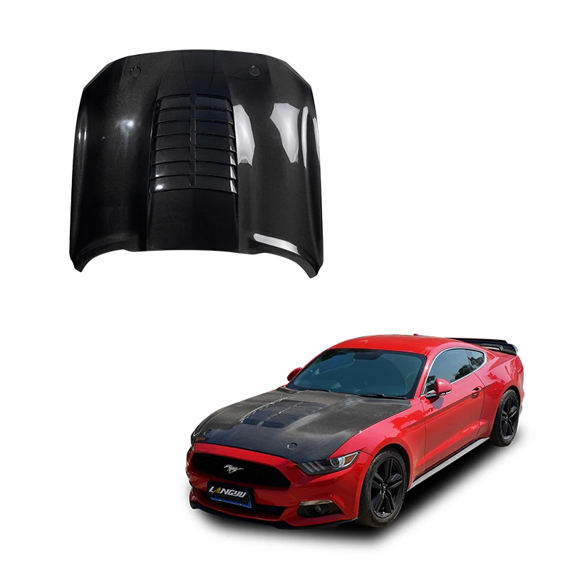

2015-2023 Car Exterior Parts Carbon Fiber Front Cover For Mustang GT500 Engine Bonnet Hood