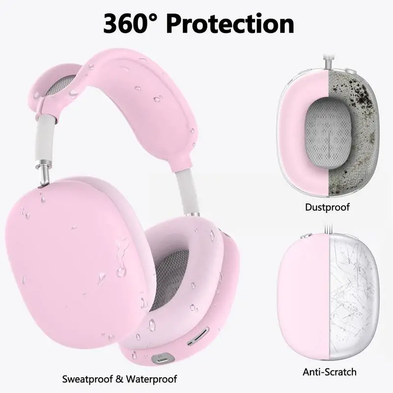 Ear Pad Sleeves For Headset Silicone Anti-Scratch Ear Cups Sleeve Protective Silicone Sleeves Portable Impact Resistant