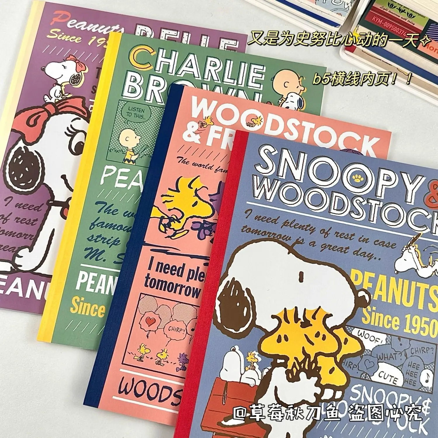 

Snoopys Notebook Boys Girls Cute Exercise Books Anime Cartoon Notebook Bel/charlie School Supplies Back-to-school Student Gifts