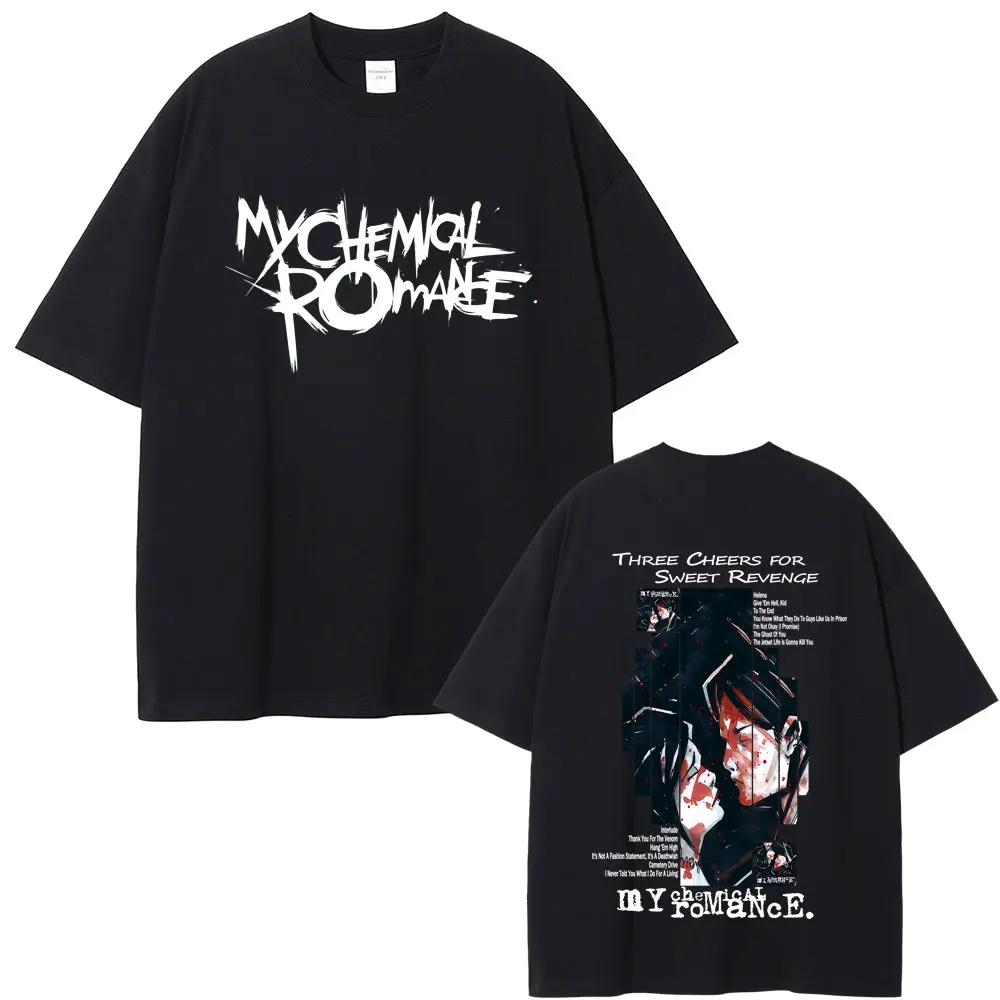 

My Chemical Romance Three Cheers for Sweet Revenge Album Graphic T-shirt Men Women Punk Emo Rock Oversized T Shirt Short Sleeve