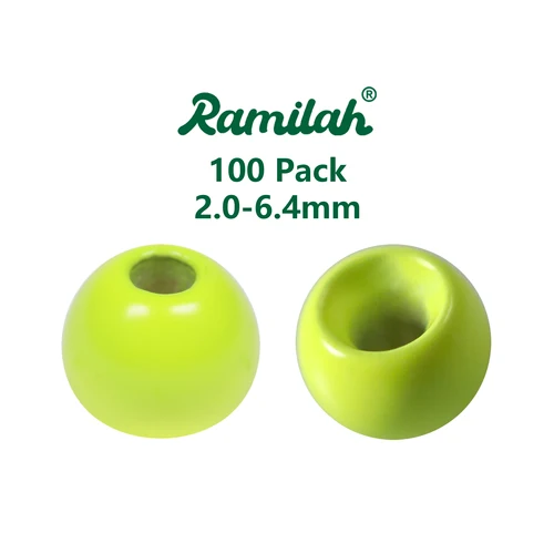 Imagen 1 del producto Paquete de 100 cuentas de latón Cyclops de 6 colores, 2,0 mm-6,4 mm, para atado de moscas