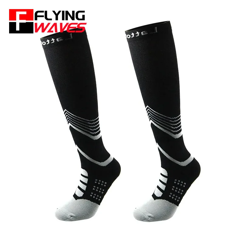 High Elastic Sports Compression Socks Knee High Socks for Men Women Athletic Basketball Cycling Marathon Running Hiking