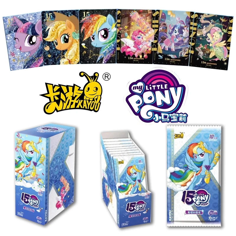 

KAYOU натуральная карта My Little Pony Friendship Forever Glorious Moon Pack сверкающие цветные драгоценные камни коллекционные карты аниме