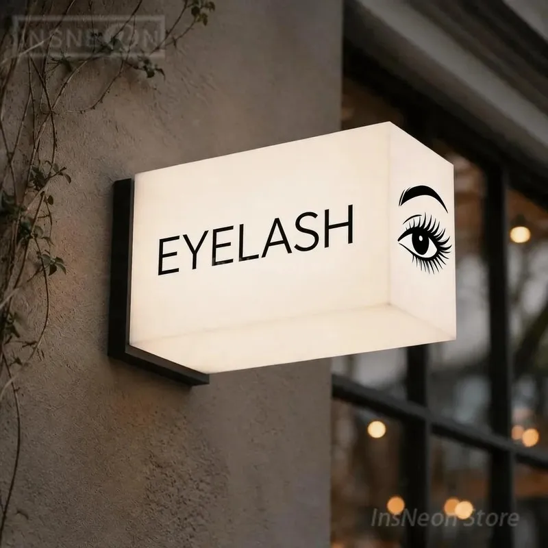 Eyelash Custom Letters LED Light Box Sign Neon Signage Luminous Logo Personalized Acrylic Signs Business Outdoor Storefront