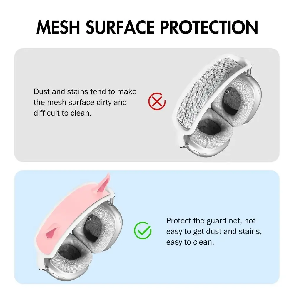 Soft Silicone Headband Cover Decorative lovely Elf Ear Design Headband Protector Suitable for AirPods Max Headphone Accessories